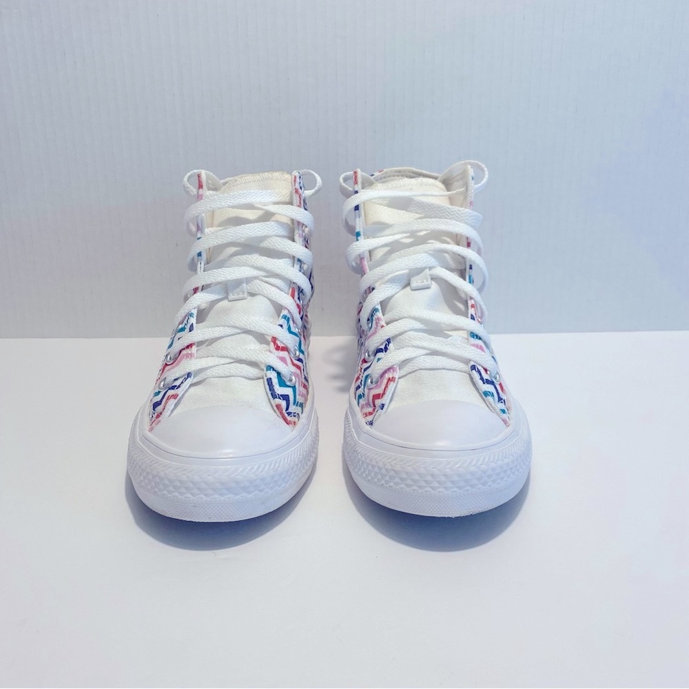 Converse Kids Shoes - White with Multicolor Accents